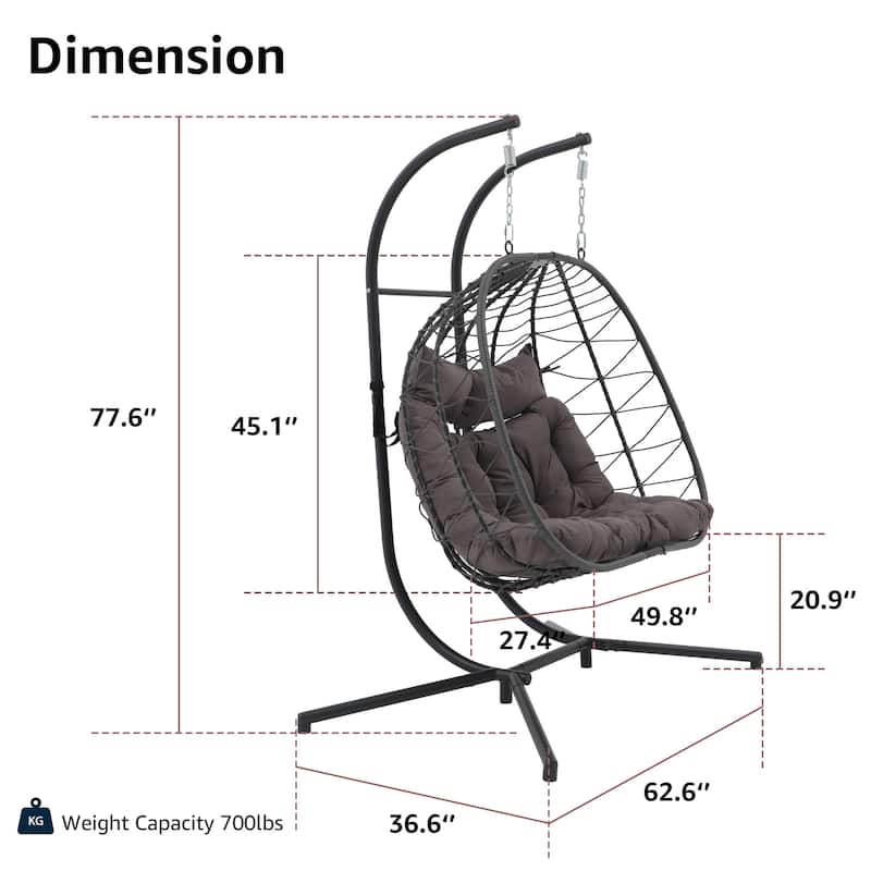 Patio 2 Person Wicker Swing Chair