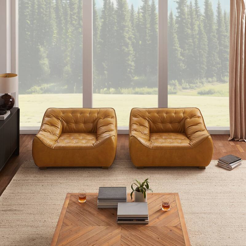Luxury Genuine Leather Lounge Sofa Chair