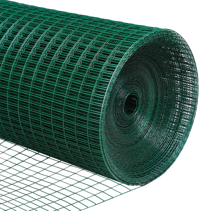 PawHut 98' L x 35.5" H Hardware Cloth, 1/2 x 1 Inch Wire Mesh Fence Netting Roll for Aviary, Chicken Coop