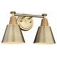 preview thumbnail 23 of 35, Modern Bathroom Vanity Light, Hammered Metal Shade