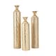 preview thumbnail 13 of 41, Set of 3 Contemporary Glam Gold Iron Vases
