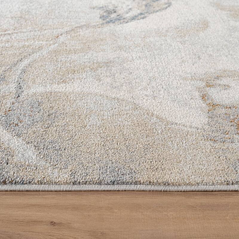 Neutral Desert Drift Area Rug for Living Room, Entryway, or Family Spaces - Easy to Clean and Comfortable Underfoot