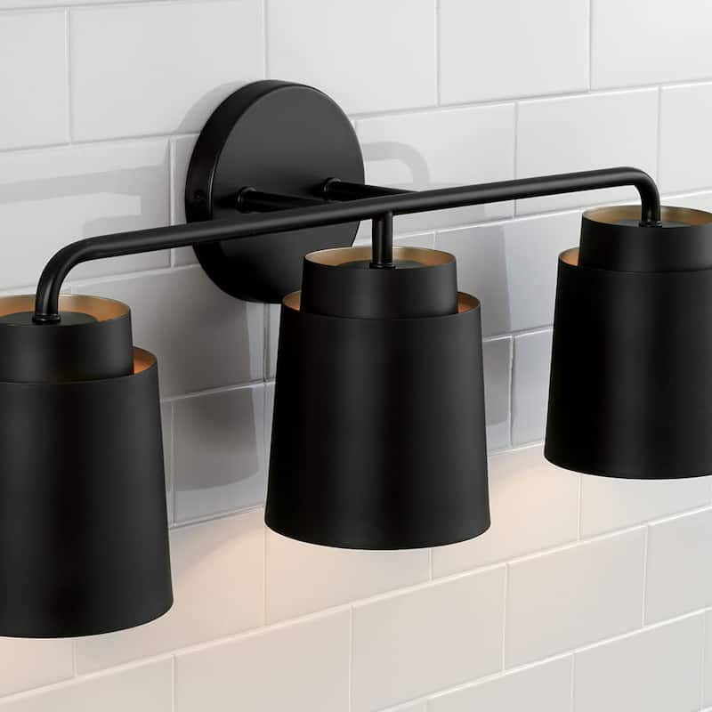 Pratt 3-Light Vanity - 24.5"W x 9.5"H x 6.25"E