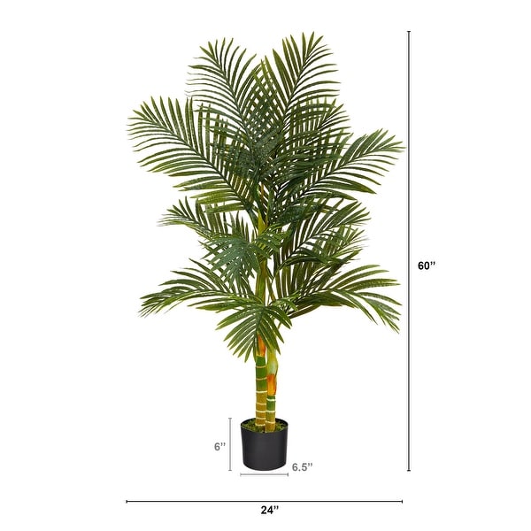 4 ARTIFICIAL 5' PHOENIX PALM TREE PLANT SILK ARRANGEMENT DATE POOL PATIO TOPIARY 