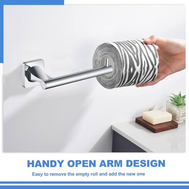 Wall Mounted Toilet Paper Holder Non-Slip Tissue Roll Holder