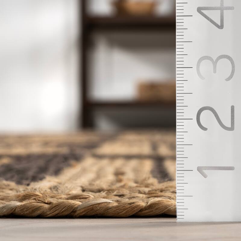 Nuloom Aletta Geometric Tiled Jute Area Rug