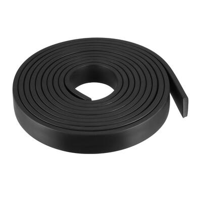 Solid Rectangle Rubber Seal Strip 20mm Wide 5mm Thick, 3 Meters Long Black