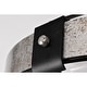 preview thumbnail 10 of 10, 15" Geofric Matte Silver Wood Grain Finish Semi Flushmount Ceiling Lamp