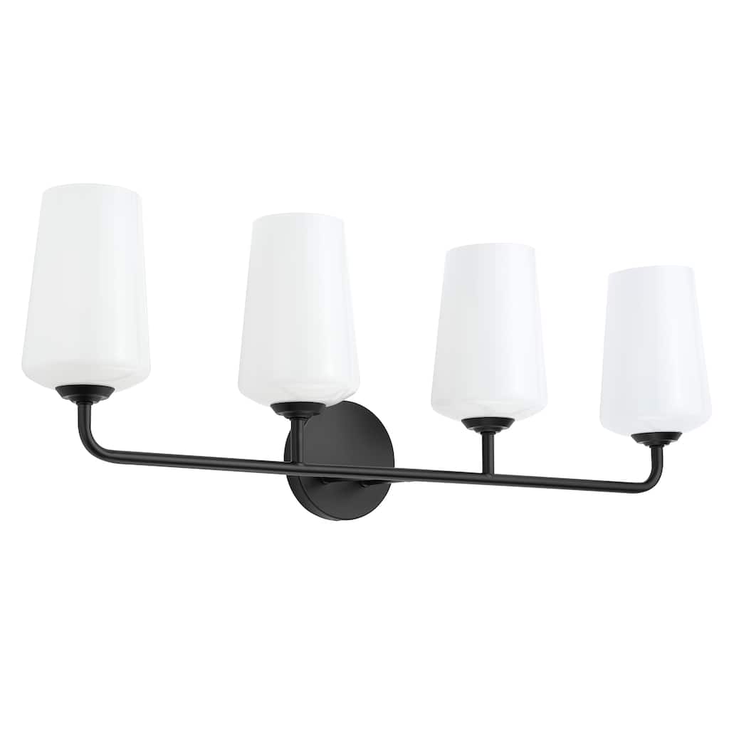 Celino Four-Light Bath & Vanity with White Glass - 33