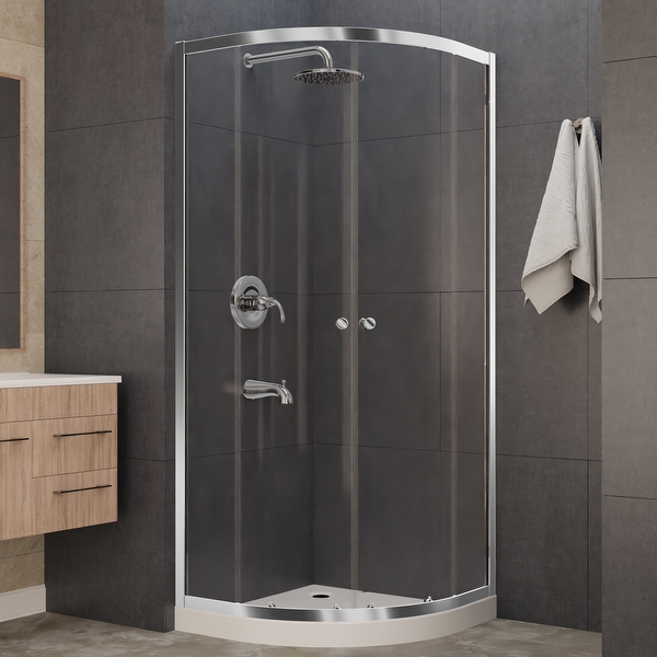 Mare 35 in. x 76 in. Framed Shower Enclosure with TSUNAMI GUARD