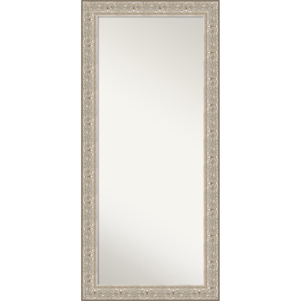 Luxe Non-Beveled Framed Full-Length Floor Leaner Mirror
