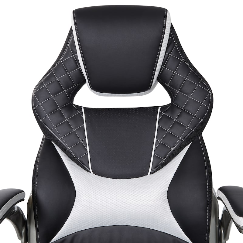 Oversite Gaming Chair in Faux Leather with Color Accents