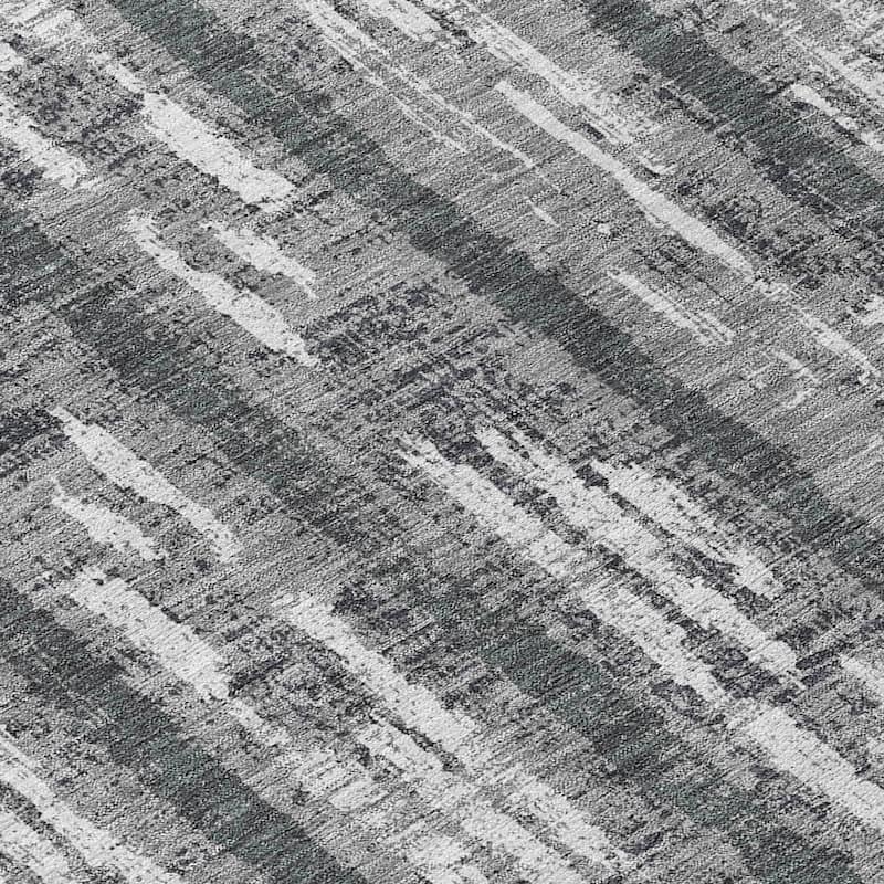 Machine Washable Indoor/ Outdoor Chantille Stripe Ombre Rug
