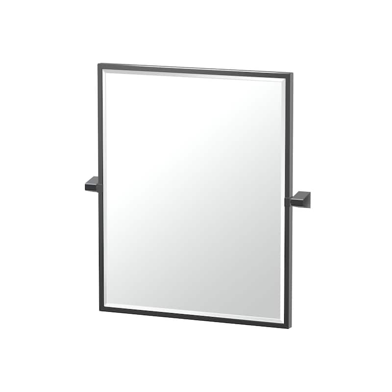 Gatco 5659FSM A-Line 25" x 23-1/4" Contemporary Rectangular Framed - Matte Black