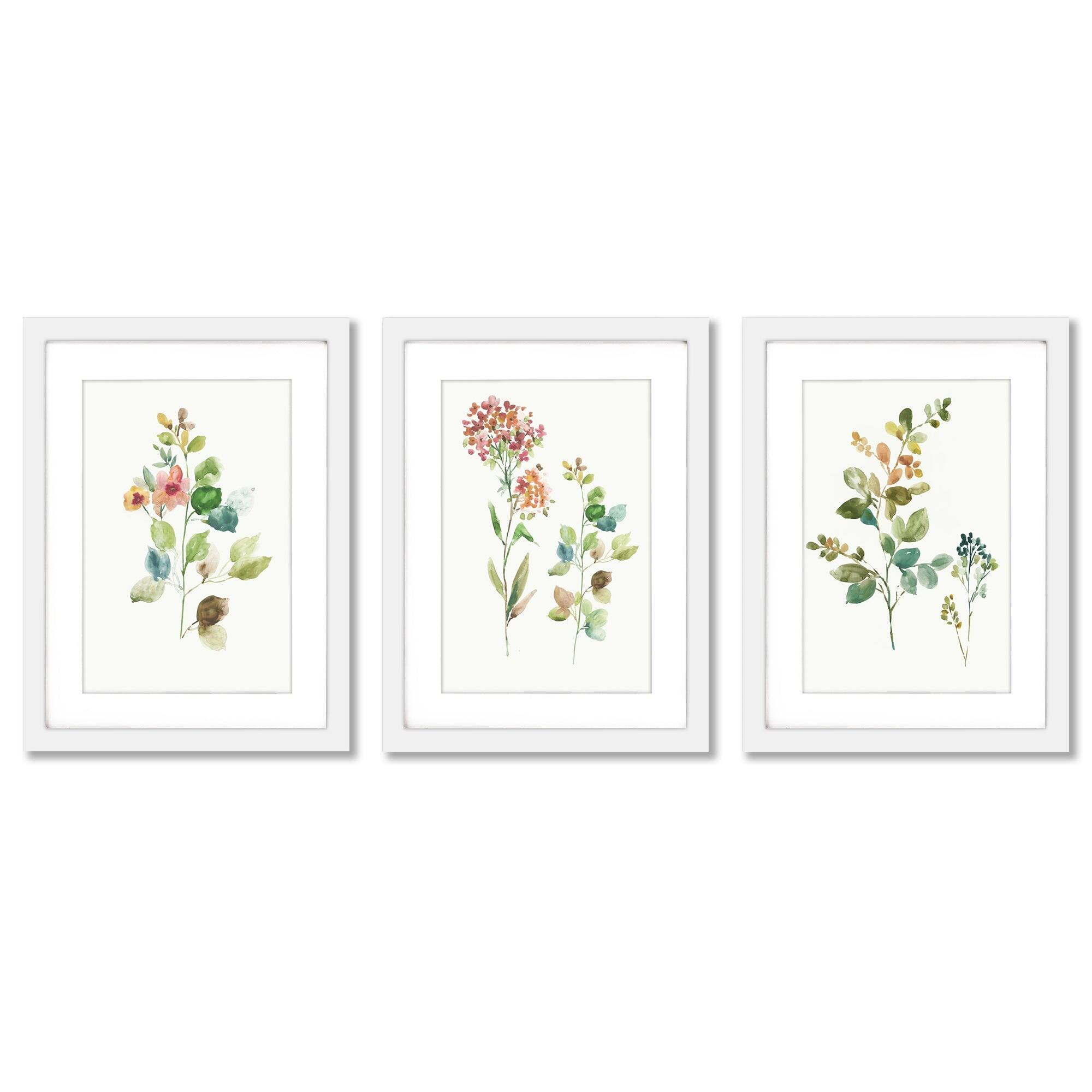 Flower Market PI Creative Art Botanical 2 3 Piece Framed Gallery Art