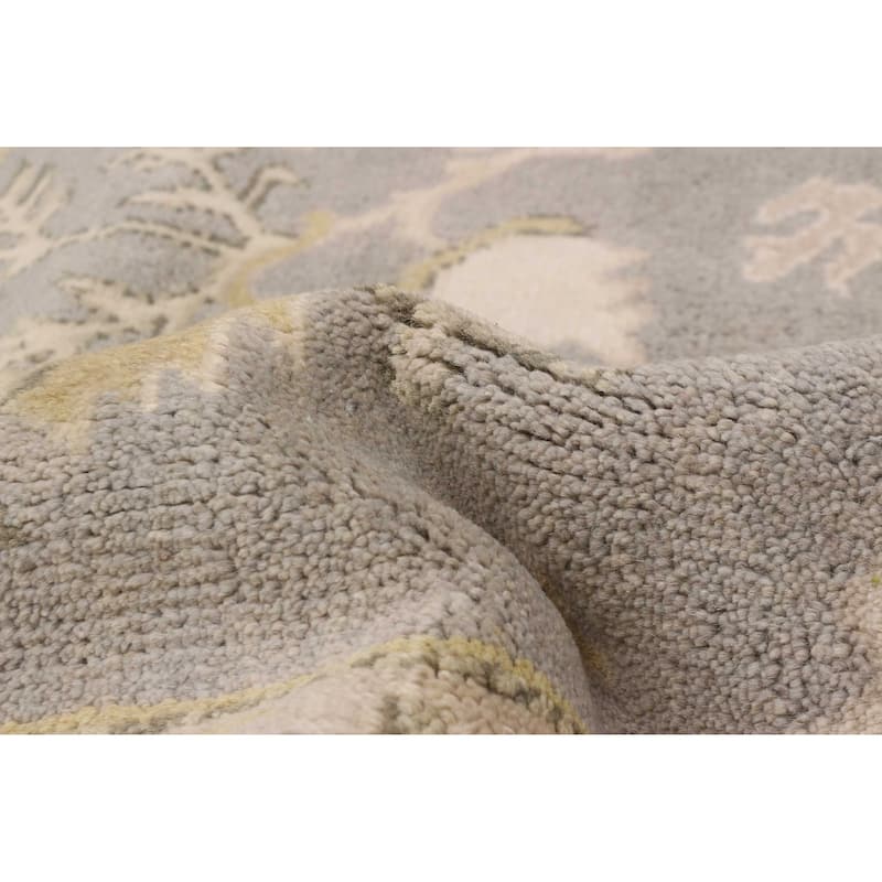 ECARPETGALLERY Hand-knotted Royal Oushak Grey Wool Rug - 7'10 x 9'11