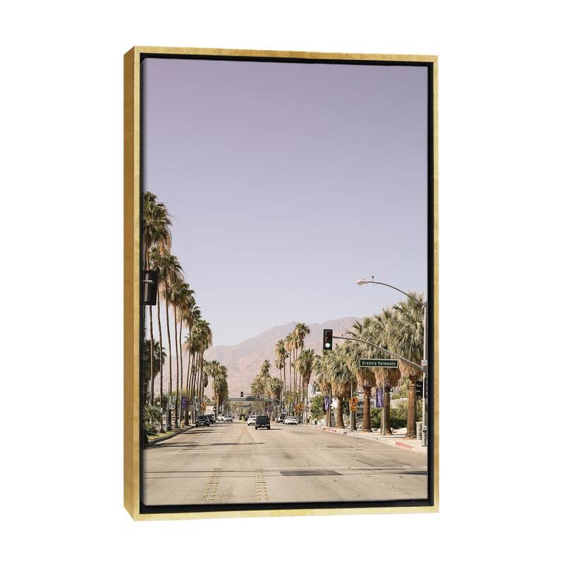 iCanvas "Palm Spring" by Shot by Clint Framed - Gold - 26x18