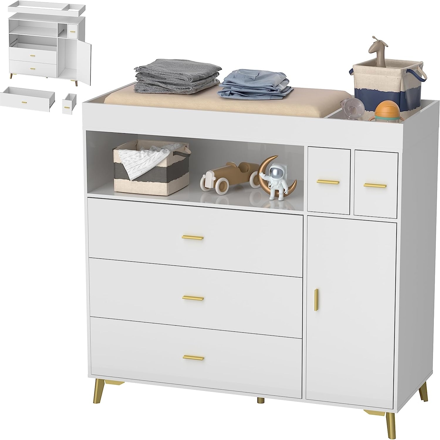 White White Finish Changing Tables Bed Bath Beyond