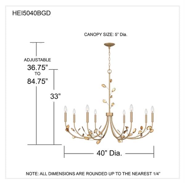 Heiress 8-Light Bronze Gold Chandelier