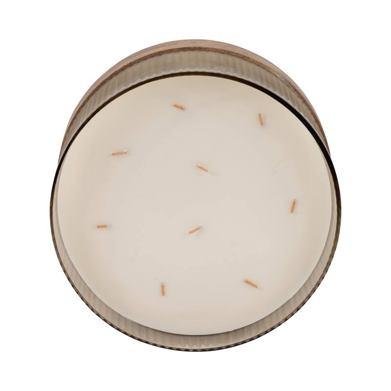 Sagebrook Home Scented Candle - Elevate Your Space with This Exquisite Home Accessory, Ivory - 12" x 12" x 7"