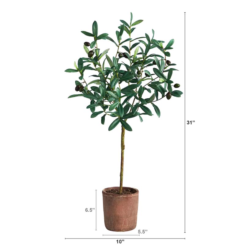 31" Olive Artificial Tree - 6"