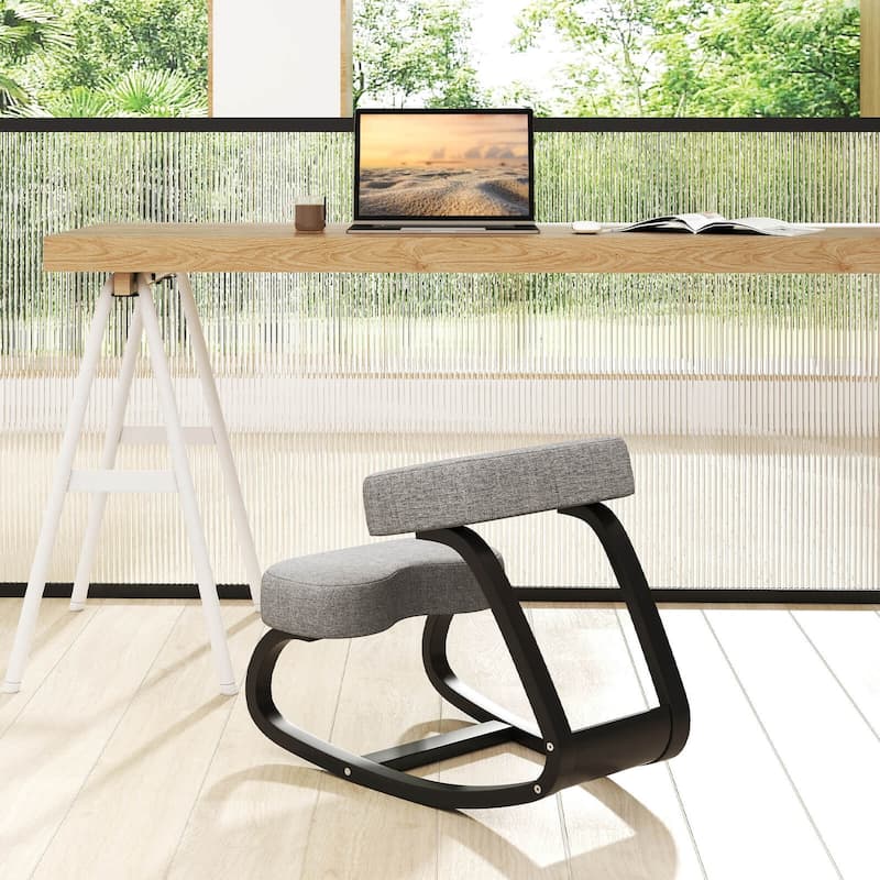 Costway Rocking Kneeling Chair Ergonomic Posture Correcting Back Pain - See Details