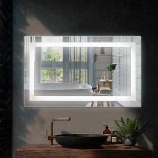 LED Bathroom Vanity Mirror with Light,40*24 inch, Anti Fog, Dimmable ...