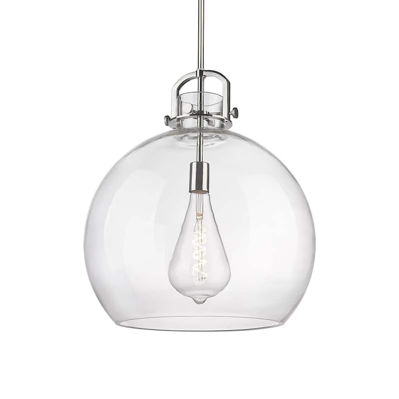 Innovations Lighting 410-1SL-23-18 Newton Sphere Pendant Newton Sphere - Polished Nickel / Clear