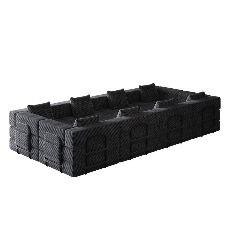 Oversized Corduroy Modular Splicing Sectional Sofa, Freely Combined