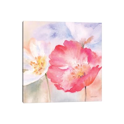 iCanvas "Watercolor Poppy Meadow Pastel II" by Cynthia Coulter Canvas Print