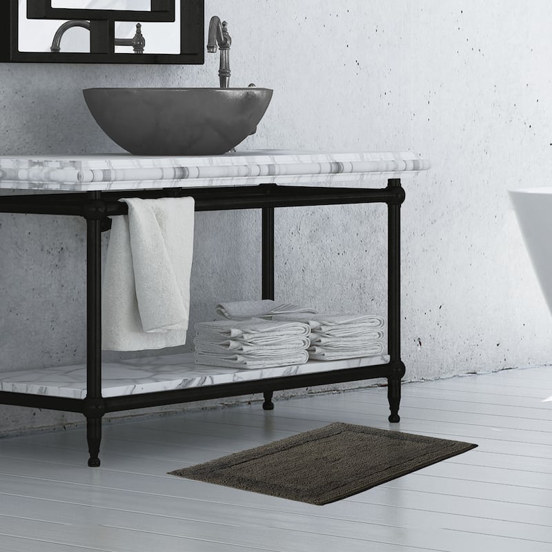 French Connection Stonewash Cotton Bath Rug