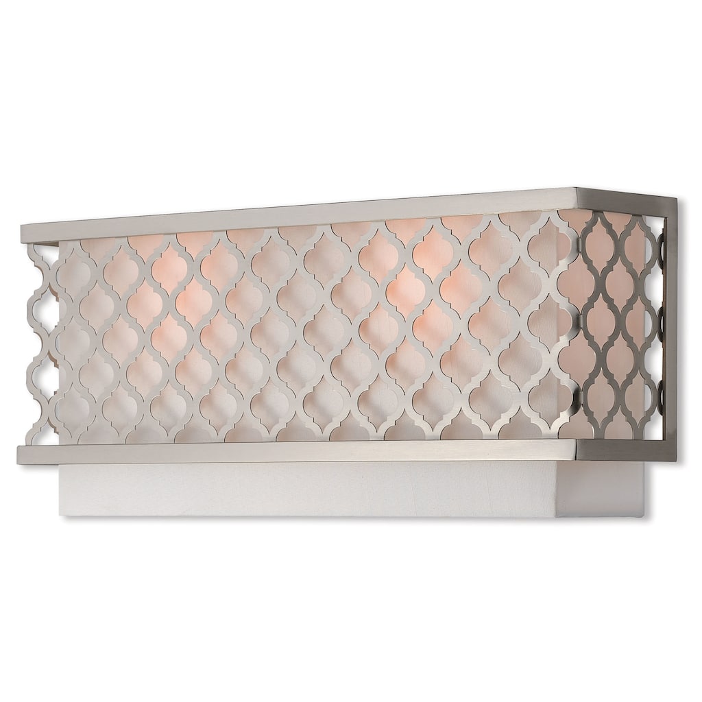 Livex Lighting Arabesque 2 Light 7" Tall Wall Sconce with Metal and