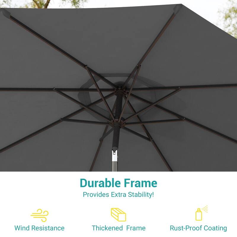 Bonosuki 9ft Patio Umbrella Market Table Umbrella with Tilt and Crank