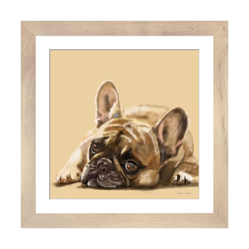 iCanvas "French Bulldog Resting" by Vicki Newton - Natural - 16x16x1