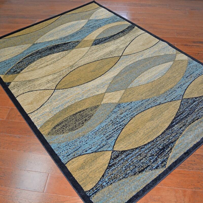 Contemporary Surf Ivory Area Rug
