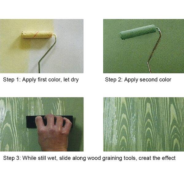Shop 6 Inch Wood Graining Rubber Grain Tool Pattern Wall Painting