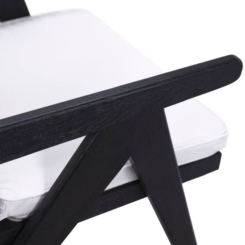 Arnald Cotton Upholstered Occasional Chair, Black/Natural