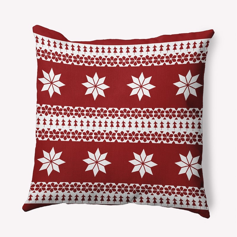 Poinsettia Charm Accent Pillow - Cardinal Red - 20" x 20"