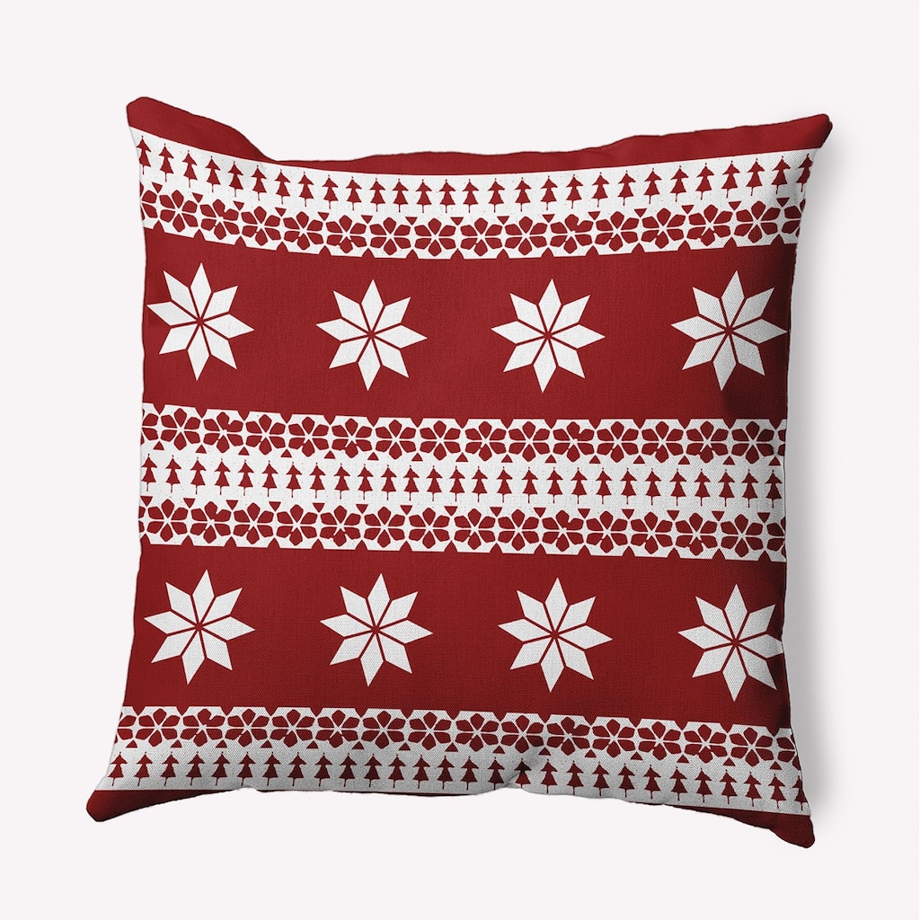 Poinsettia Charm Accent Pillow