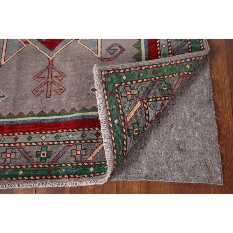 Kazak Oriental Accent Rug Handmade Wool Carpet - 4'3" x 5'8"
