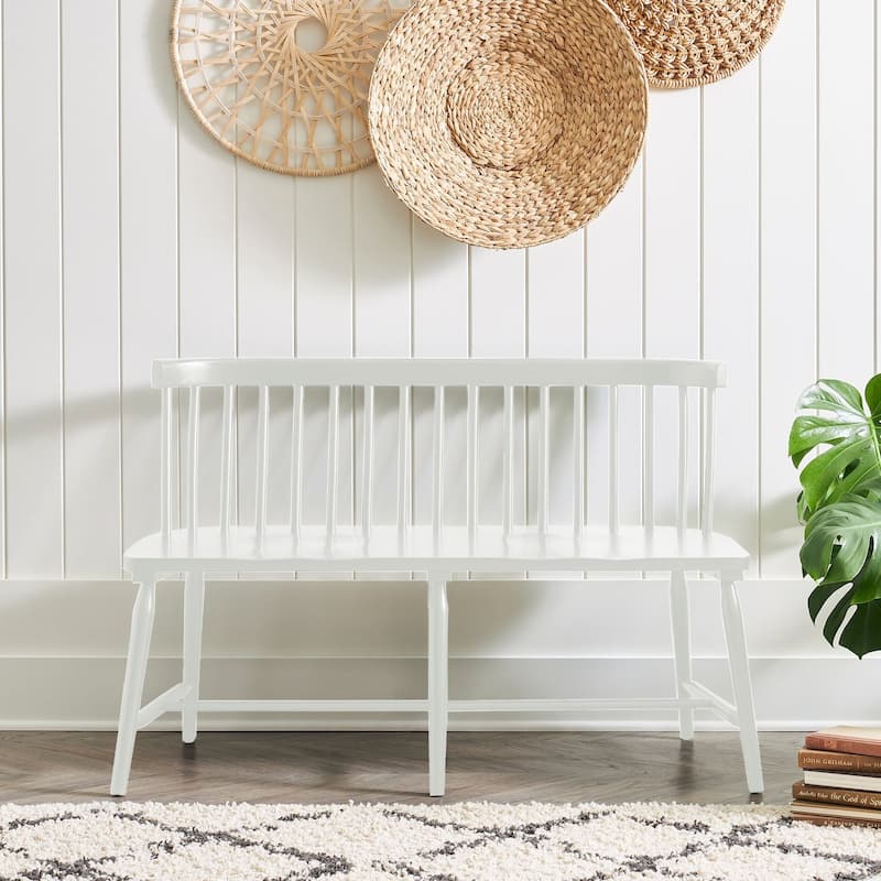 Capeside Cottage Spindle Back Dining Bench - White