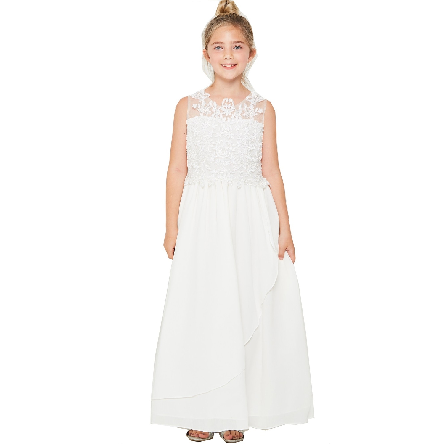 girls white maxi