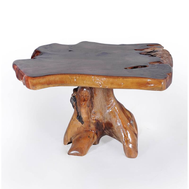Chic Teak Rustic Teak Wood Slab Coffee Table