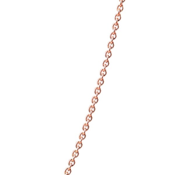 .925 Sterling Silver 14k Rose Gold Plated Cable Link Chain Necklace Italy-Made