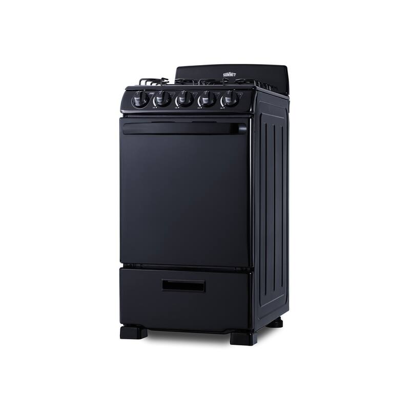 Summit RG201 20" Wide 4 Burner Natural Gas Rangetop with Broiler