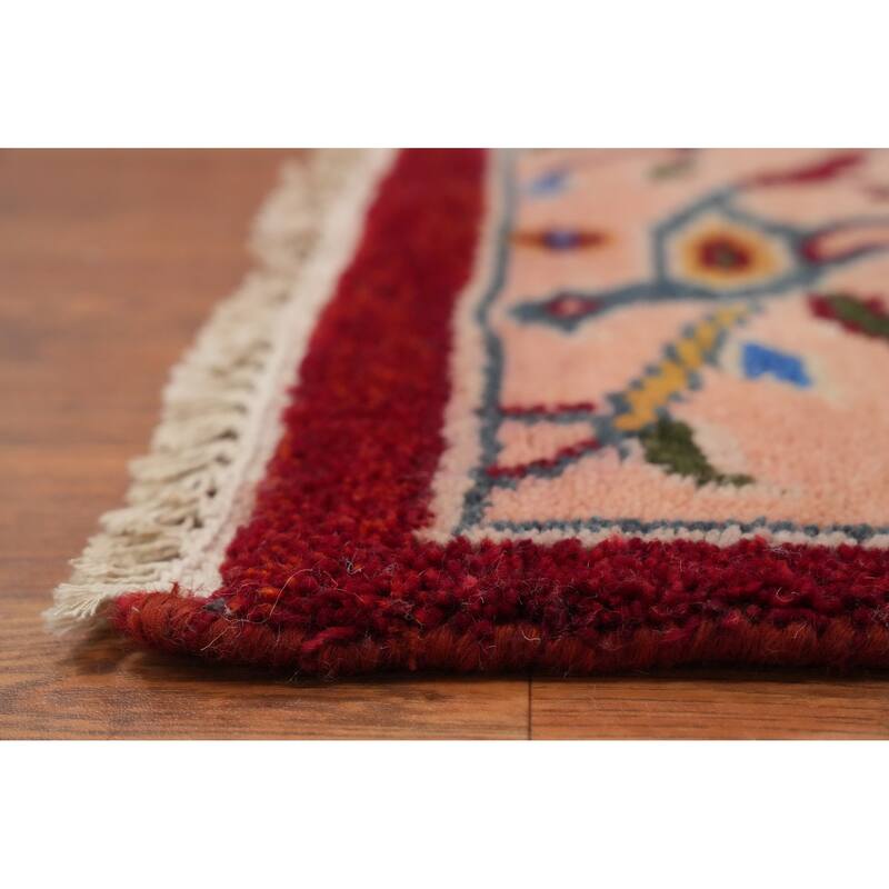 Hand Knotted Oriental 100% Wool Carpet Traditional Floral Pink Ziegler Area Rug - 6' 0'' X 3' 11''