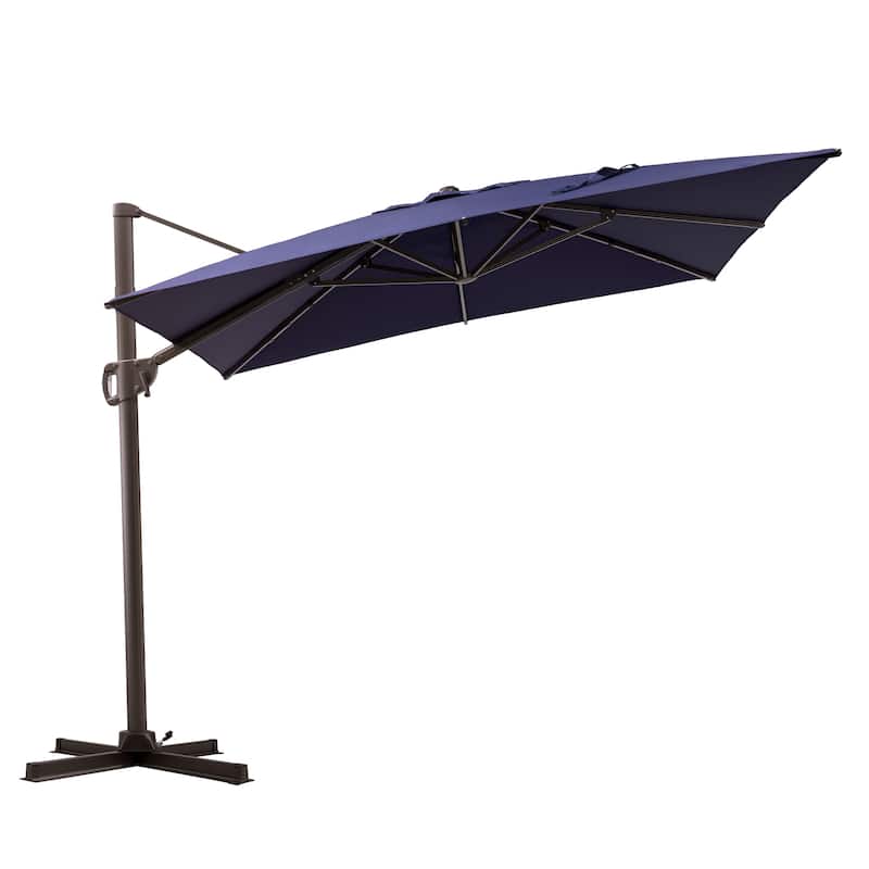 Crestlive Products 11 x 9 FT Outdoor Patio Offset Cantilever Umbrella