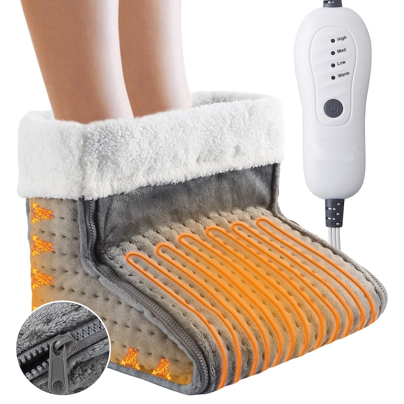 Electric Heated Foot Warmer, Fast Heating Pad for Full Body Pain Relief