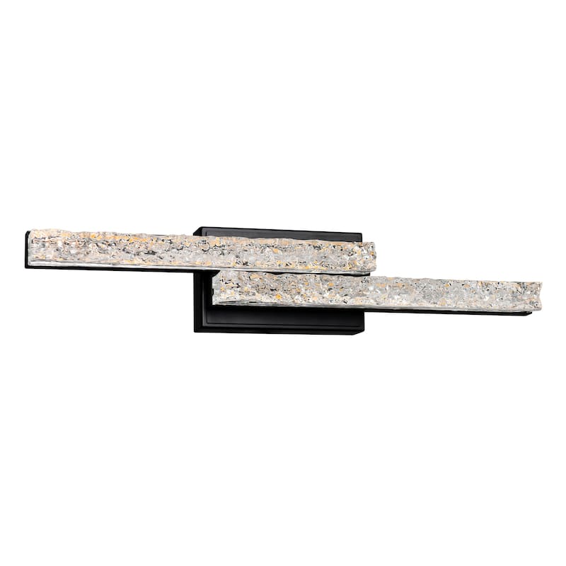 Stagger Integrated LED Black Vanity Light - Black