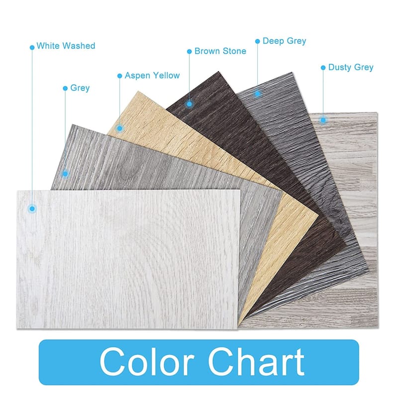 Art3d Peel and Stick Vinyl Floor Tiles Wood Look Planks, 36'' × 6''